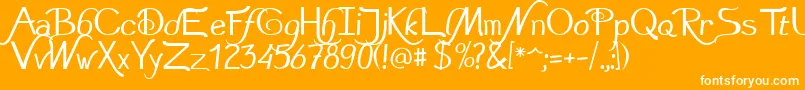 Rosewood Font – White Fonts on Orange Background