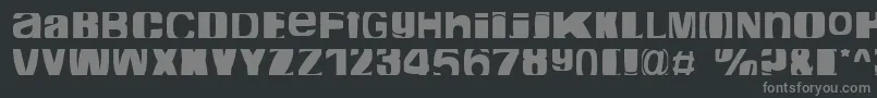 フォントCropfontExpanded – 黒い背景に灰色の文字