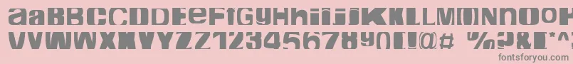 CropfontExpanded Font – Gray Fonts on Pink Background