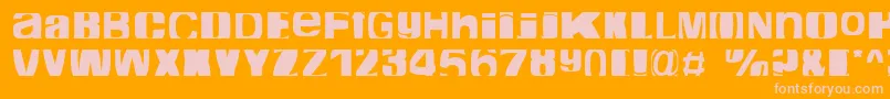 CropfontExpanded Font – Pink Fonts on Orange Background