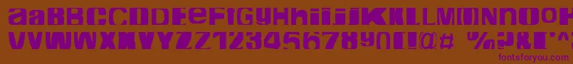 CropfontExpanded-Schriftart – Violette Schriften auf braunem Hintergrund