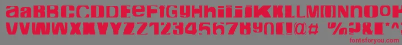 CropfontExpanded Font – Red Fonts on Gray Background