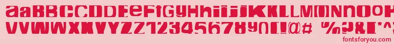 CropfontExpanded Font – Red Fonts on Pink Background