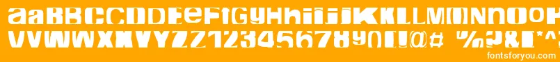 Police CropfontExpanded – polices blanches sur fond orange