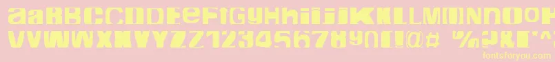 CropfontExpanded Font – Yellow Fonts on Pink Background