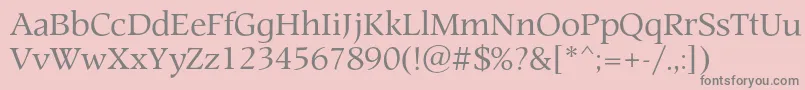 Prospectc Font – Gray Fonts on Pink Background