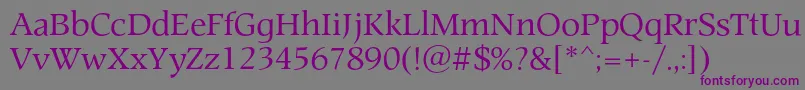 Prospectc Font – Purple Fonts on Gray Background