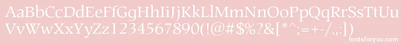 Шрифт Prospectc – белые шрифты на розовом фоне