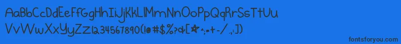 Шрифт Burstmybubblebold – чёрные шрифты на синем фоне