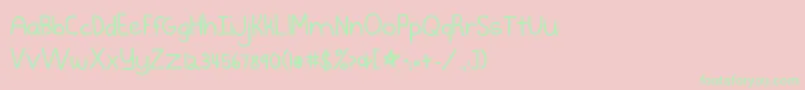 Burstmybubblebold Font – Green Fonts on Pink Background