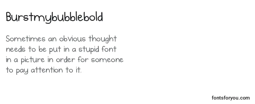 Burstmybubblebold Font