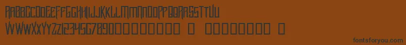 Lucker Font – Black Fonts on Brown Background