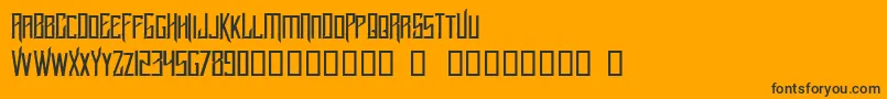 Шрифт Lucker – чёрные шрифты на оранжевом фоне