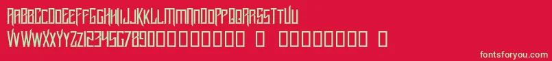 Lucker Font – Green Fonts on Red Background