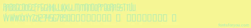 Czcionka Lucker – zielone czcionki na żółtym tle