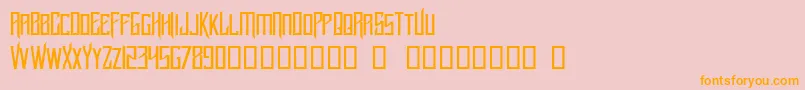 Lucker Font – Orange Fonts on Pink Background