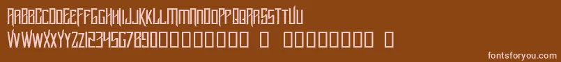 Czcionka Lucker – różowe czcionki na brązowym tle