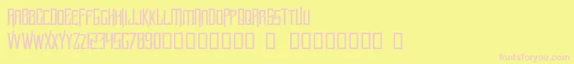 Lucker Font – Pink Fonts on Yellow Background