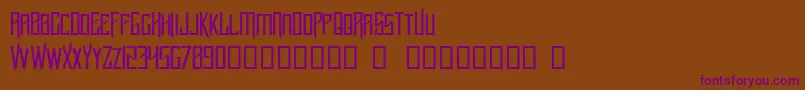 Шрифт Lucker – фиолетовые шрифты на коричневом фоне