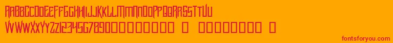 Шрифт Lucker – красные шрифты на оранжевом фоне