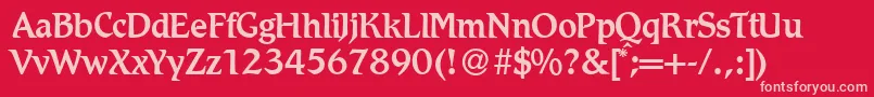 R790RomanMediumRegular Font – Pink Fonts on Red Background