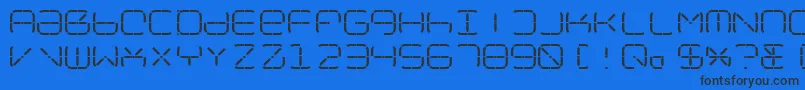 fuente NolicenseR2014 – Fuentes Negras Sobre Fondo Azul