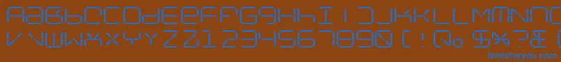 NolicenseR2014 Font – Blue Fonts on Brown Background