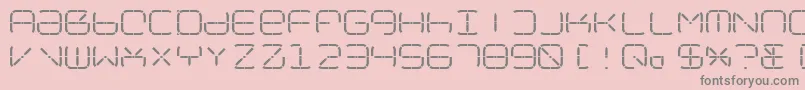 NolicenseR2014 Font – Gray Fonts on Pink Background