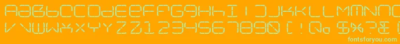 NolicenseR2014 Font – Green Fonts on Orange Background