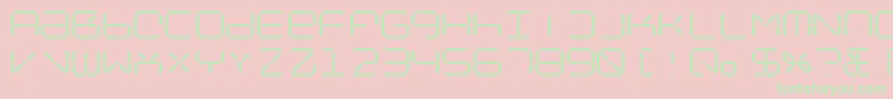 NolicenseR2014 Font – Green Fonts on Pink Background