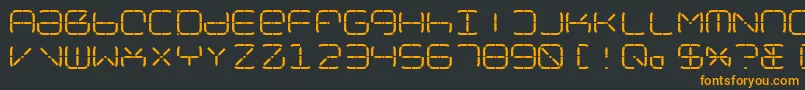 NolicenseR2014 Font – Orange Fonts on Black Background