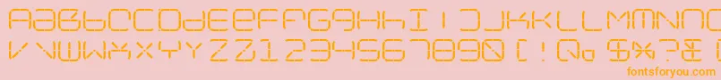 NolicenseR2014 Font – Orange Fonts on Pink Background
