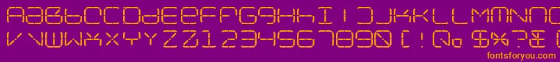 NolicenseR2014 Font – Orange Fonts on Purple Background