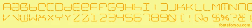 NolicenseR2014 Font – Orange Fonts on Yellow Background