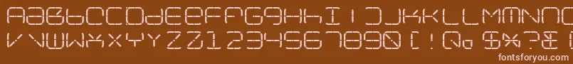 NolicenseR2014 Font – Pink Fonts on Brown Background