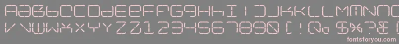 NolicenseR2014 Font – Pink Fonts on Gray Background