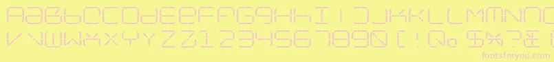 NolicenseR2014 Font – Pink Fonts on Yellow Background