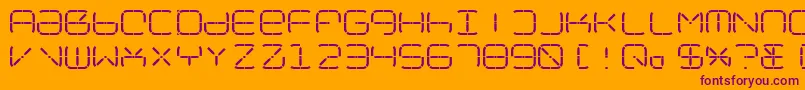 NolicenseR2014 Font – Purple Fonts on Orange Background