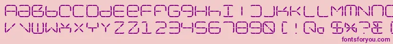 NolicenseR2014 Font – Purple Fonts on Pink Background