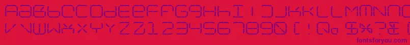 Police NolicenseR2014 – polices violettes sur fond rouge