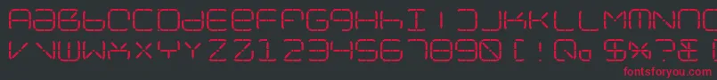 NolicenseR2014 Font – Red Fonts on Black Background