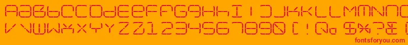 NolicenseR2014 Font – Red Fonts on Orange Background
