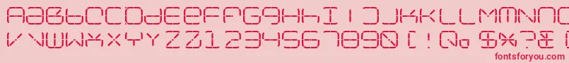 NolicenseR2014 Font – Red Fonts on Pink Background