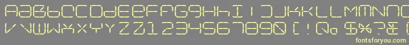 NolicenseR2014 Font – Yellow Fonts on Gray Background