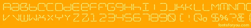 fuente NolicenseR2014 – Fuentes Amarillas Sobre Fondo Naranja