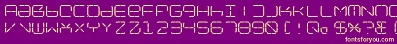 NolicenseR2014 Font – Yellow Fonts on Purple Background