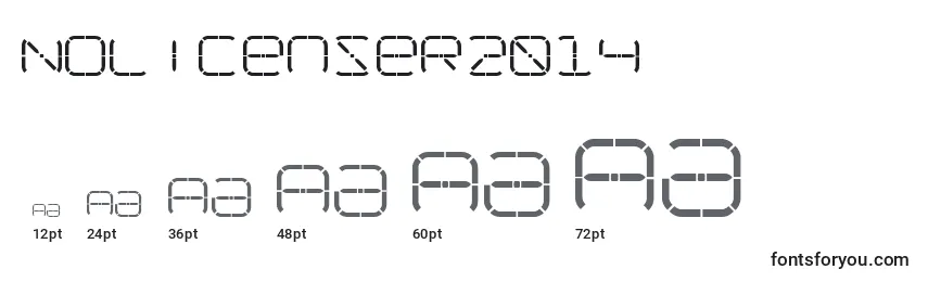 NolicenseR2014 Font Sizes