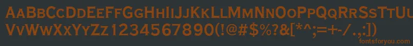 Шрифт CopperplateCdBold – коричневые шрифты на чёрном фоне