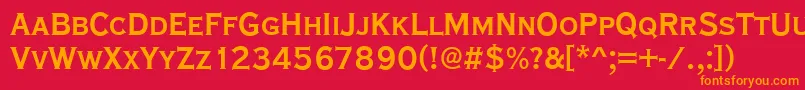 CopperplateCdBold Font – Orange Fonts on Red Background