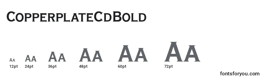 CopperplateCdBold Font Sizes
